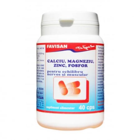 SUPLIMENTE VITAMINE ȘI MINERALE - FVN CA +MG +ZN +FOSFOR 40CP