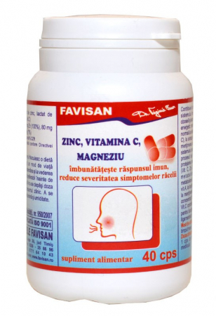 SUPLIMENTE VITAMINE ȘI MINERALE - FVN ZN + C + MG 40CP