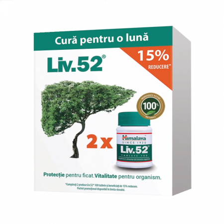 SUPLIMENTE HEPATOPROTECTOARE-BILA - HIM PROMO 2X LIV 52 100TBL