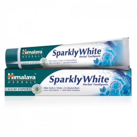 ȘAMPOANE- BALSAM- LOTIUNI-GELURI-PASTA DINTI - HIM SPARKLY WHITE HERBAL TOOTHPASTE 75ML