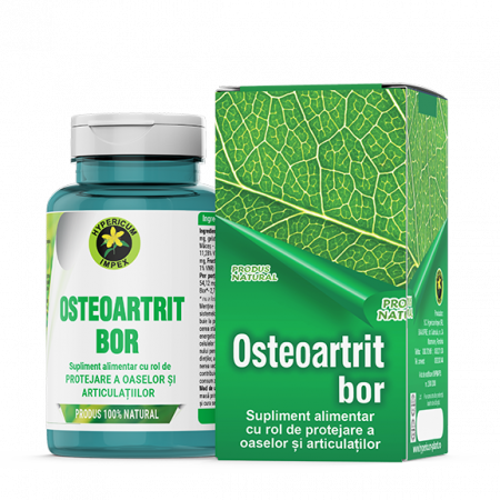SUPLIMENTE ARTICULATII ANTIINFLAMATOARE - HIP OSTEOARTRIT BOR 60CP