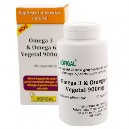 SUPLIMENTE COLESTEROL - HOF OMEGA 3&6 VEG 900MG