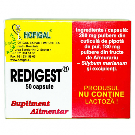 SUPLIMENTE STOMAC- DIGESTIE- COLON - HOF REDIGEST 50 CP