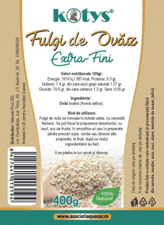 FOOD - KOTYS FULGI OVAZ EXTRA FINI 400g