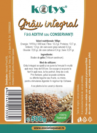 FOOD - KOTYS GRAU INTEGRAL 500g