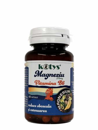 SUPLIMENTE VITAMINE ȘI MINERALE - KOTYS MAGNEZIU 375 MG +B6 60 CPS