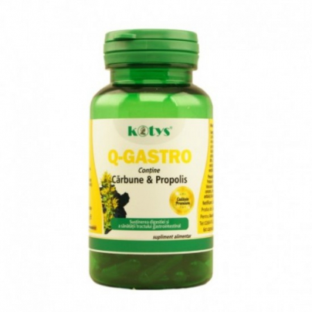 PRODUSE MARCA ROMANEASCA KOTYS - KOTYS Q-GASTRO CARBUNE & PROPOLIS 60 CAPS