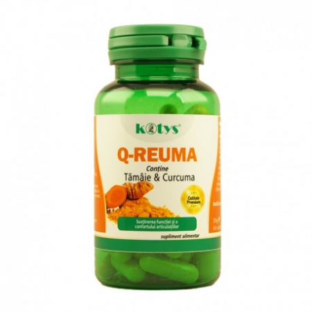 SUPLIMENTE ARTICULATII ANTIINFLAMATOARE - KOTYS Q-REUMA TAMAIE & CURCUMA 60 CAPS