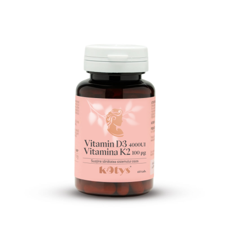 PRODUSE MARCA ROMANEASCA KOTYS - KOTYS VITAMINA D 3 4000UI+K2 100 60 CPS