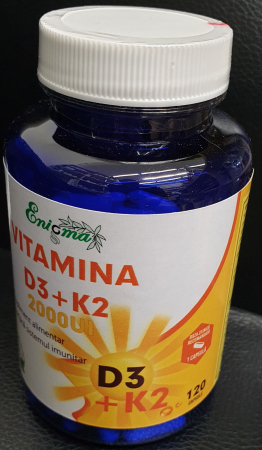 SUPLIMENTE VITAMINE ȘI MINERALE - KOTYS VITAMINA D3 + k2 120 CPS