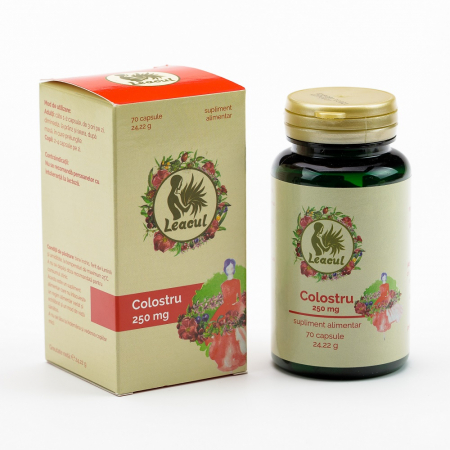 SUPLIMENTE STOMAC- DIGESTIE- COLON - LEACUL COLOSTRUM 250MG 70CP