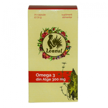 SUPLIMENTE COLESTEROL - LEACUL OMEGA 3 DIN ALGE 300MG 70CP