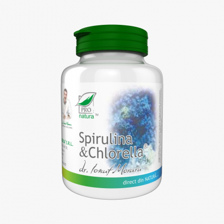SUPLIMENTE SLĂBIRE - MEDICA SPIRULINA + CHLORELLA 150CP