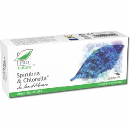 SUPLIMENTE SLĂBIRE - MEDICA SPIRULINA + CHLORELLA 30CP