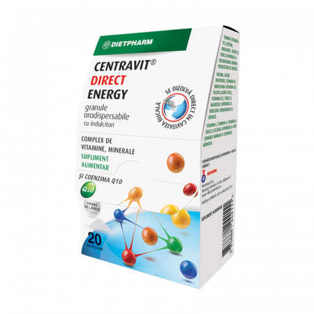 SUPLIMENTE VITAMINE ȘI MINERALE - MESFARMA CENTRAVIT DIRECT ENERGY ORODISP 1PL