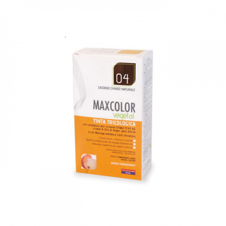 CREME CORP-MASAJ-MAINI -CALCAIE - NATURALI Vopsea de Par MaxColor Vegetal 04 CASTANIU DESCHIS