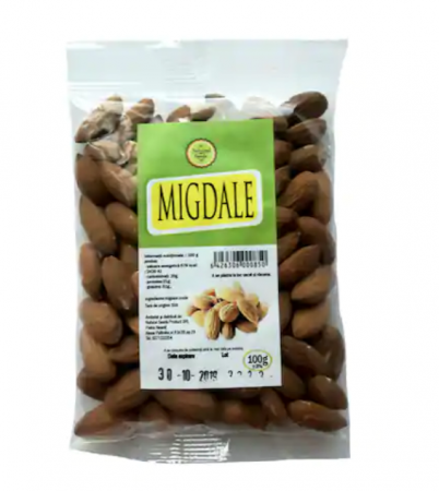 FOOD SEMINȚE- OLEAGINOASE - NSP MIGDALE 100G