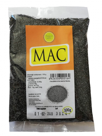 FOOD SEMINȚE- OLEAGINOASE - NSP SEM MAC 100G