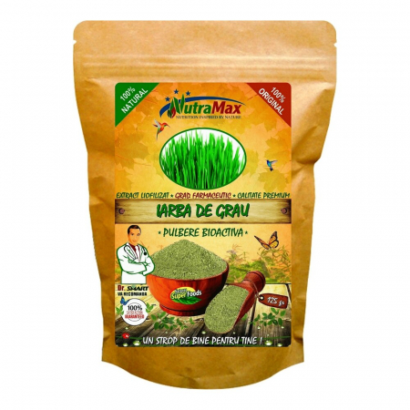 SUPLIMENTE ANTIOXIDANȚI-ANTITUMORAL - NT PULBERE IARBA GRAU 125G