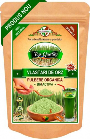 SUPLIMENTE ANTIOXIDANȚI-ANTITUMORAL - NT PULBERE VLASTARI DE ORZ 125G