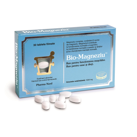 SUPLIMENTE VITAMINE ȘI MINERALE - PHARMA NORD BIO MAGNEZIU 30CP