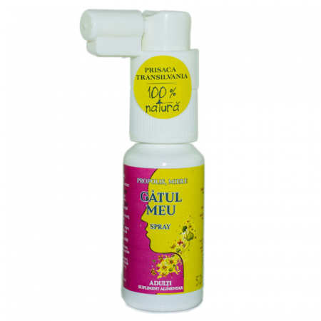 SUPLIMENTE RĂCEALĂ- APARAT RESPIRATOR ANTIVIRAL - PRISACA SPRAY GATUL MEU ADULTI 20ML