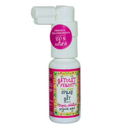 SUPLIMENTE RĂCEALĂ- APARAT RESPIRATOR ANTIVIRAL - PRISACA SPRAY GATULET FERICIT JR 20ML
