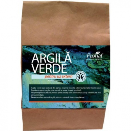 COSMETICE FAȚĂ - PRONAT ARGILA VERDE PULBERE UZ EXTERN 500G