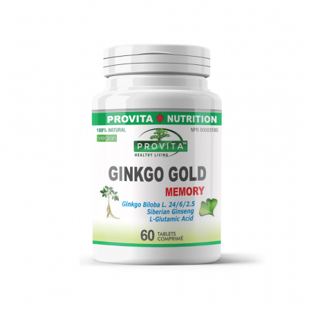SUPLIMENTE MEMORIE SI CIRCULATIE - PROV GINKGO GOLD MEMORY