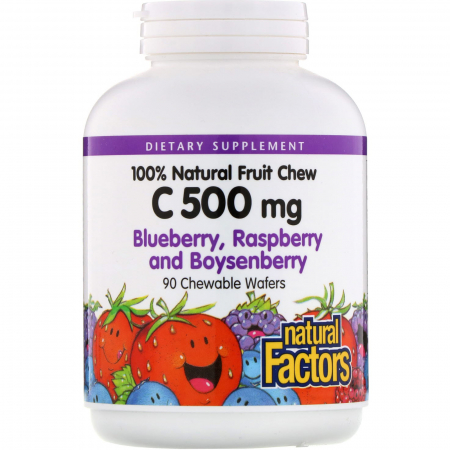 SUPLIMENTE VITAMINE ȘI MINERALE - PROV VIT C 500MG AFINE, ZMEURA +MURE 90CP