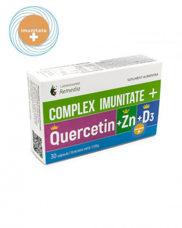 SUPLIMENTE IMUNITATE - REM COMPLEX IMUNITATE PLUS QUERCETIN+ZN+D3 30 CPS