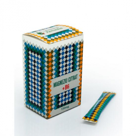 SUPLIMENTE VITAMINE ȘI MINERALE - REM MAGNEZIU CITRAT +B6 25 STIK