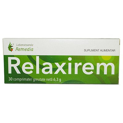 SUPLIMENTE SOMN DEPRESIE SISTEM NERVOS - REM RELAXIREM 30CP