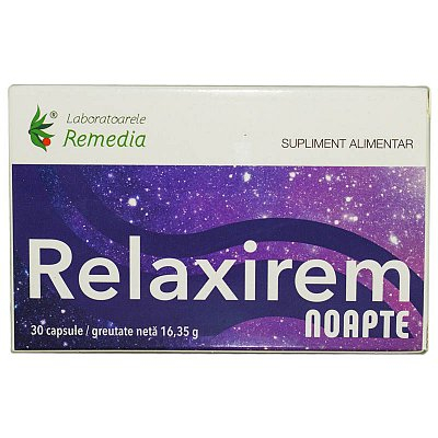 SUPLIMENTE SOMN DEPRESIE SISTEM NERVOS - REM RELAXIREM NOAPTE 30CP