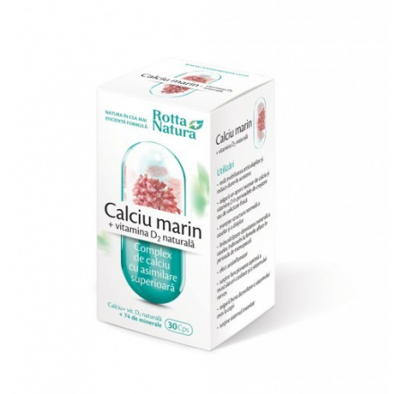 SUPLIMENTE VITAMINE ȘI MINERALE - RN CALCIU MARIN +VIT D2 30CP