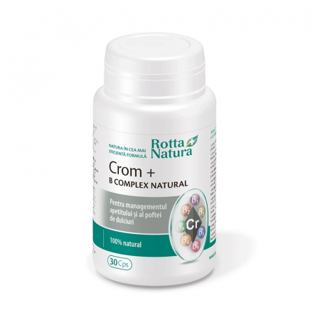 SUPLIMENTE VITAMINE ȘI MINERALE - RN CROM +B-COMPLEX 30CP