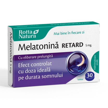 SUPLIMENTE SOMN DEPRESIE SISTEM NERVOS - RN MELATONINA RETARD 30TBL