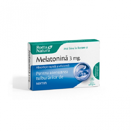 SUPLIMENTE SOMN DEPRESIE SISTEM NERVOS - RN MELATONINA SUBLINGUALA 3MG 15CP