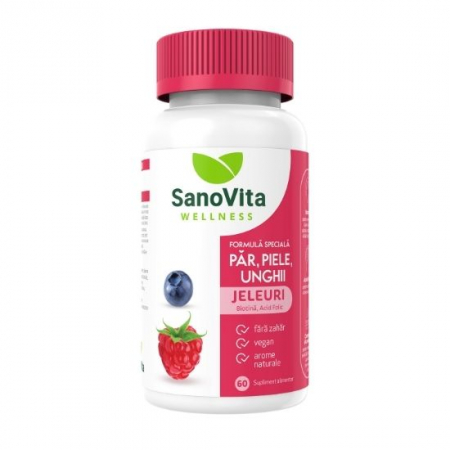 SUPLIMENTE VITAMINE ȘI MINERALE - SANO PAR PIELE UNGHII 60 JELEURI