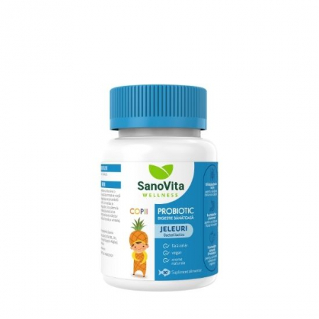 SUPLIMENTE STOMAC- DIGESTIE- COLON - SANO PROBIOTIC COPII 30 JELEURI