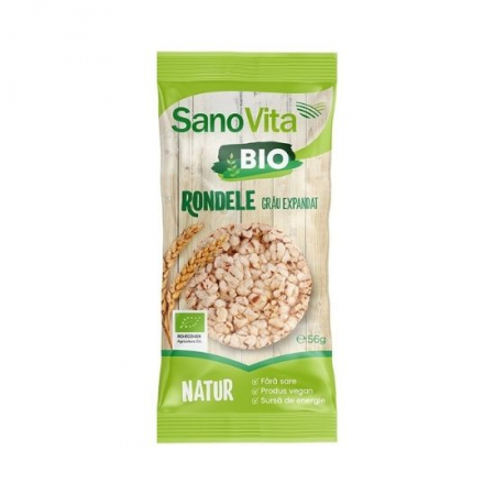 FOOD - SANO RONDELE SIMPLE DE GRAU BIO 56 G