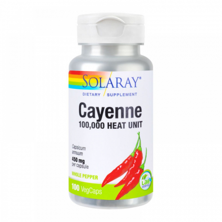 SUPLIMENTE MEMORIE SI CIRCULATIE - SECOM CAYENE- ARDEI IUTE- 450 MG 100 CPS