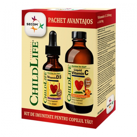 SUPLIMENTE IMUNITATE - SECOM PACHET IMUNITATE PT COPILUL TAU VIT C +D3