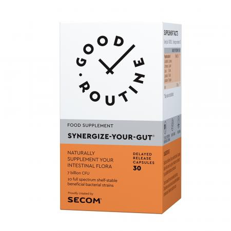 SUPLIMENTE STOMAC- DIGESTIE- COLON - SECOM  SYNERGIZE-YOUR-GUT GOOD ROUTINE 30 CPS