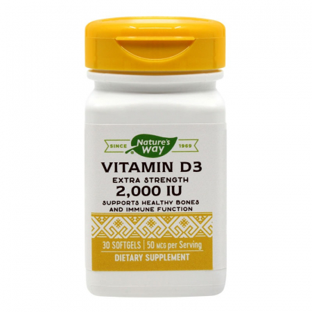 SUPLIMENTE VITAMINE ȘI MINERALE - SECOM VITAMIN D3 2000 IU 30CP