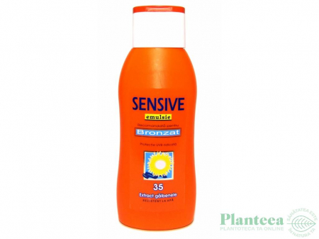 CREME CORP-MASAJ-MAINI -CALCAIE - SENSIVE EMULSIE SPF35 PT BRONZAT CU GALB 250 ML