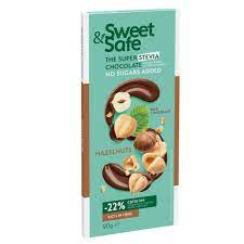 FOOD - SLY CIOC LAPTE&ALUNE CU INDULCITOR STEVIE 90G