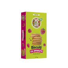 BinaSmartBusiness - SOLARIS BISCUITI CU CREMA DE ZMEURA ECO 175G