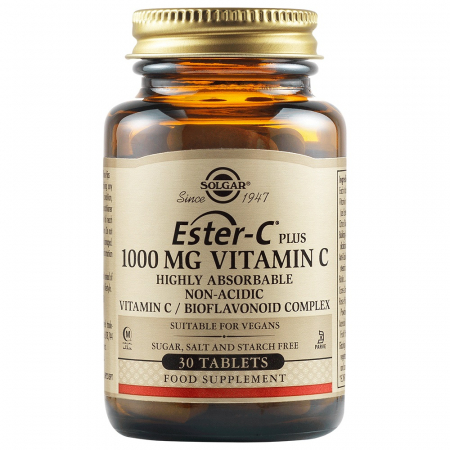 SUPLIMENTE VITAMINE ȘI MINERALE - SOLGAR ESTER-C 1000MG 30CPR