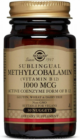 SUPLIMENTE SOMN DEPRESIE SISTEM NERVOS - SOLGAR METHYLCOBALAMIN (VIT B-12) 30CP